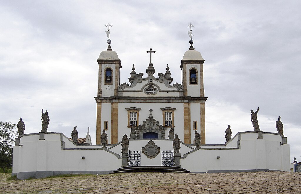 Bom de Jesus exterior look at historic church in Braga Portugal